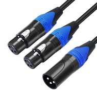 50cm XLR Splitter Cable 1 XLR Female to 2 XLR Male XLR Y Splitter Cable Microphone Splitter Cord for