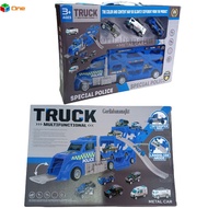 Multifunctional Police Truck Children's Storage Truck