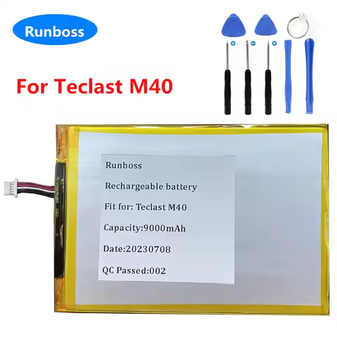 New 3.8V 9000mAh High Capacity Li-Ploymer Battery 30100140 For Teclast M40, Teclast M40-EEA Tablet P