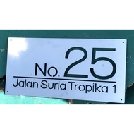 Grade 304 Stainless steel House Number Plate (Customised) 1 Layer