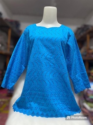 Atasan Kebaya Blus WAnita Katun Bordir Bolong Premium Terbaru Mewah 808