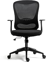 Ergonomic Office Chair Adjustable Computer Desk Chair Comfy Mesh Gaming Chair Mid Back Rolling Executive Office Chair for Home Office,School (Black)