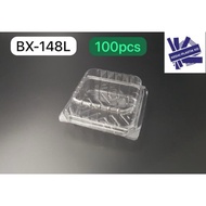 100pcs BX-148L with lock ±100's Plastic Tray / Disposable Packaging Food Tray / Bekas Makanan