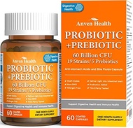 ▶$1 Shop Coupon◀  Prebiotics &amp; Probiotics for Women and Men - Probiotics 60 Billion, 19 Strains Acid