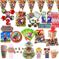 Disposable Mario Flag Handkerchief Cup For birthday party decoration