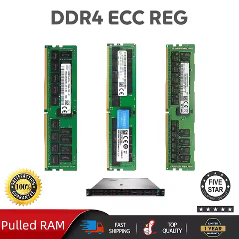 ECC REG DDR4 8GB 16GB 64GB Server Memory 2400 2133MHz PC4-2666 3200 2400T Ram