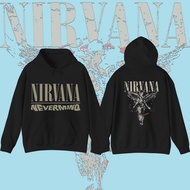 เสื้อฮู้ด เสื้อแจ็คเก็ตเสื้อกันหนาวมีฮู้ดผู้ชายผู้หญิง Oversize Nirvana Nevermind Angel ผ้าฝ้ายแท้ H