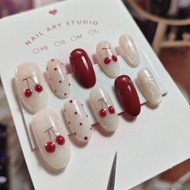 False Nails Cherry Glass Pattern (CG1) Long-Lasting Top Glue + File