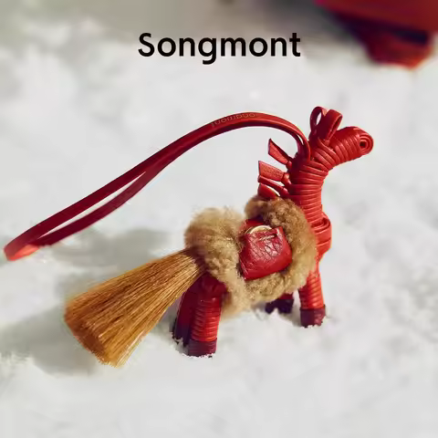 Songmont YEAR OF THE HORSE PENDANT SONG ZONG MA ZHULE XIAOMA PENDANT NEW YEAR GIFT CUTE BAG CHARM