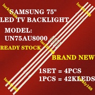 NEW 4PCS UA75AU8000K UN75AU8000 SAMSUNG 75" LED TV BACKLIGHT UN75AU8000 UA75AU8000