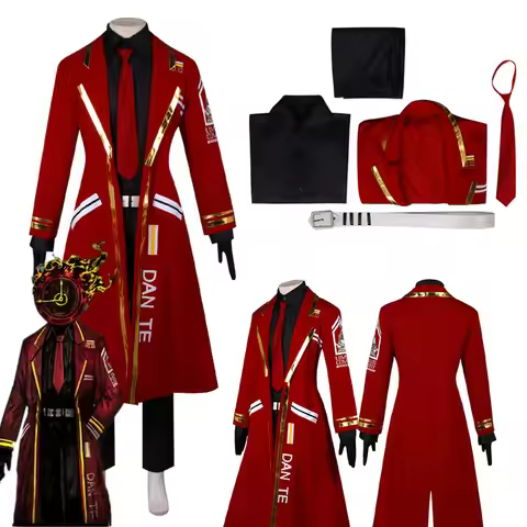 Limbus Company Dante Cosplay Uniform Costume For Men Male Top Pants Overcoat Accessories Halloween C