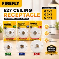 RECEPTACLE 3 size Firefly E27 Ceiling Receptacle White firefly receptacle 2x2/3x3/4x4