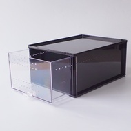 boxbox กล่องเลี้ยงงู สัตว์เลี้ยงขนาดเล็ก แบบลิ้นชักใส EX9955  เจาะรู เลี้ยงงู  สัตว์ขนาดเล็ก เลี้ยงแ