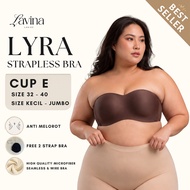 Lavina Ladies Bra Without TALI LYRA Strapless Bra CUP E Anti-Slipping Wire Jumbo Free TALI size 32-4