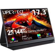 UPERFECT 17.3 Portable Monitor 2K 144Hz Gaming monitors 2560*1600 QHD 100%SRGB Freesync displays with vesa for PS5/4/3 Laptop Phone Mac Pc Switch Xbox