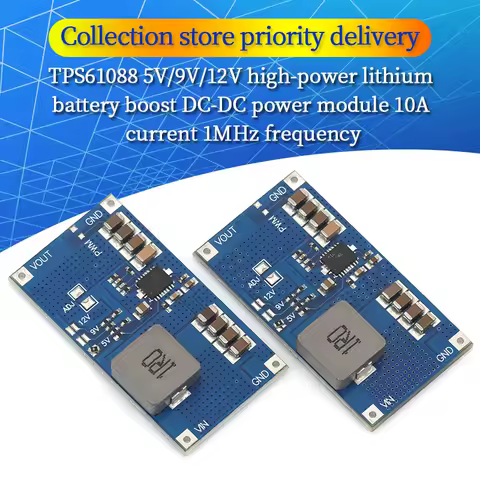 TPS61088 DC High Power Lithium Battery Step Up Boost Board Power Supply Board Module 5V 9V 12V Switc
