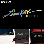 16 x3.8 CM Laser Vinyl LIMITED EDITION Letter Pattern Outdoor Reflective Car Motorcycle Scratch Sticker