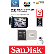 SanDisk High Endurance 32GB microSD Card (SDSQQNR_032G_GN6IA) เมมโมรี่ การ์ด แซนดิส กล้องติดรถยนต์ ก
