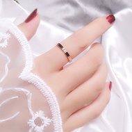 Korea Cincin Titanium Wanita Cincin Berlian Baja Titanium Sederhana