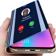 Mirror Flip Case For Huawei P30 Pro Huawei P20 Pro P10 Plus Huawei P9 Plus P30 P20 P10 P9 Smart Flap Shockproof Holder Back Cover Phone Case Support Answer Phone without Flip