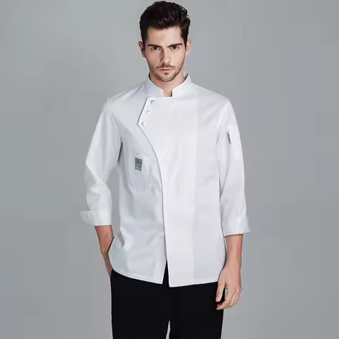 Catering Cooking Coat Shirt Restaurant Kitchen Chef T-shirt Baker Work Uniform Hotel Clothes Cook Ja