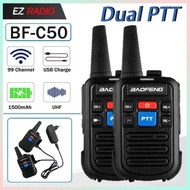 Baofeng BF C Mini Walkie Talkie USB Charger UHF Dual PTT Kids Woki Toki Child Intercom HF