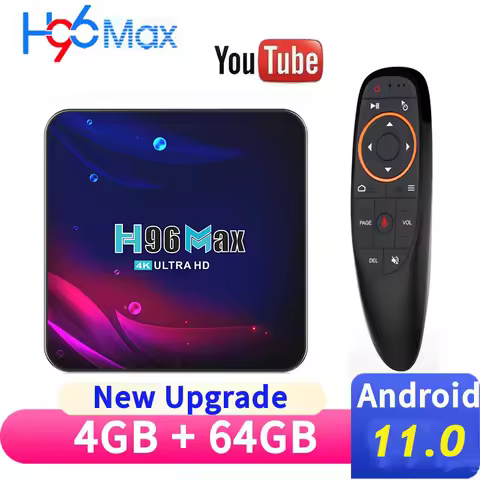 H96 MAX V11 RK3318 Smart TV Box Android 11 4G 64GB 32GB Android TVbox 4K 5G WIFI Youtube Media playe