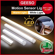 GEESO USB Rechargeable Motion Sensor LED Bar Light – Home Genie Night Light for Cabinet/Corridor/Bed