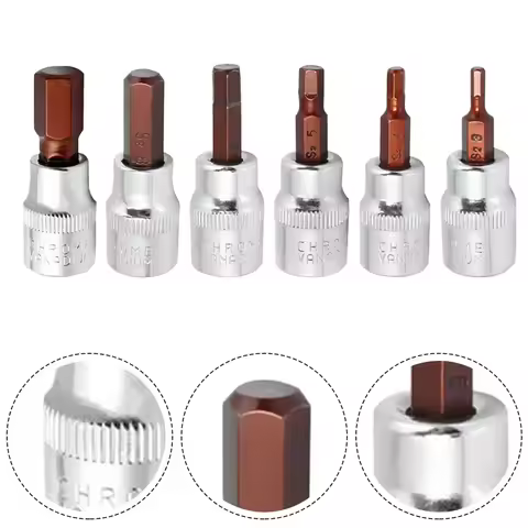1pcs 3/8 Square Drive Socket Wrench Hex Screwdriver Bits H3 H4 H5 H6 H8 H10 Hexagon Ratchet Wrench B
