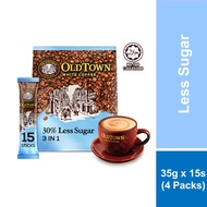 Ready stock🇲🇾[Bundle of 4] OLDTOWN Less Sugar Instant Premix 3in1 White Coffee 35g x 15s