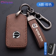 รถหนังสมาร์ทกรณีฝาครอบพวงกุญแจสำหรับ Volvo XC40 XC60 S90 XC90 V60 V90 S40 S60 S90 T5 T6 T8 Fob Shell