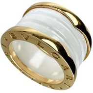 BVLGARI/ Bvlgari Ceramic 4-Band Ring BVLGARI B-ZERO1 K18PG Pink Gold/White Ceramic 9.7g 51 Women's