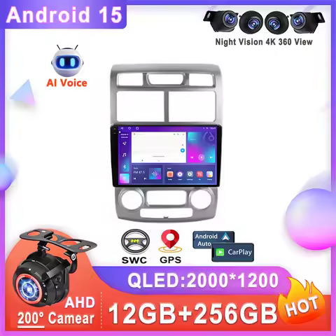 For Kia Sportage 2 2004 - 2010 Car Radio Android 15 Stereo Multimedia Player No 2din DVD 5G 2K Playe