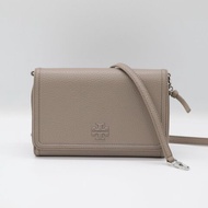 超級新♥️ Tory Burch 大象灰 牛皮 肩帶錢包 WOC 手拿包