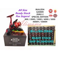 CLEAR STOCK  BULLZEN GAMER ZERO 2 SPECIAL EDITION SPINNING REEL 800 / 2000 / 3000 / 4000 / 5000 / 40