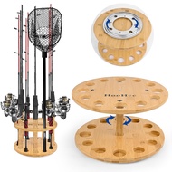 Fishing Rod Holders for Garage 360 Degree Rotating Fishing Pole Rack, Floor Stand Holds up to 12 Rod