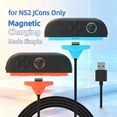 2-in-1 Joy-Con Magnetic Charging Cable for Switch 2 2.5M/3M Play While Charging Charger Cord Gaming 