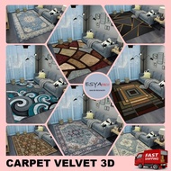 ESYADECO 300CM X 200CM Karpet Velvet Ruang Tamu 5XL Carpet Rugs Velvet 3D Living Room Big Size Perma