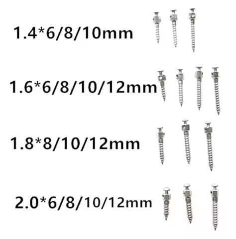 5pcs Dental Orthodontic Micro Implant Mini Screws Self Drilling Thread Titanium 14Size