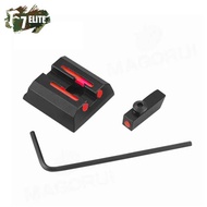 Tactical Fiber Optic 3 Dot Front and Rear Sight Set Metal Sights  For Taurus  G3 w/o G2C G2S  PT111  PT140 TX22