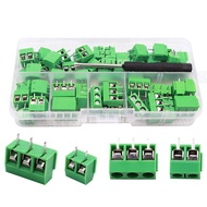 【HOT】 TN-T03G PCB Mount Screw Terminal Block Connector 2 & 3 Pin 5mm Pitch Splicable 60Pcs 1Box