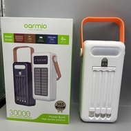 Oarmio Power Bank Brand 30,000mAh Solar Power Bank 30,000 with 4 Cables with Solar SD260412
