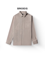 Broodis - Kemeja Soma Blue Modern Fit Soma Tweed Motif Houndstooth Premium