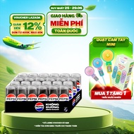 [SALE 25.6] Thùng 24 Lon Nước Uống Có Gaz Pepsi Không Calo (320ml/lon)