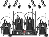 D Debra AU400 UHF Wireless Microphone System: 4 x Bodypack Transmitter with Headset / Lavalier Micro