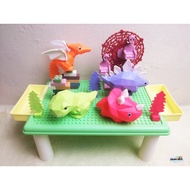 LEGO BLOCK TABLE / MEJA BLOK LEGO / DINASOUR LEGO / AMUSEMENT PARK BLOCK TABLE (Green)