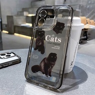 เคสไอโฟน สําหรับ iPhone 11 13 14 12 Pro Max 7 8 SE Plus XR X XS โปร่งใส เคส แมว เคสโทรศัพท์ คิตตี้ Case ลูกแมว เคสโทรศัพท์มือถือ