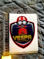 Vespa modified shield pedal motorcycle reflective new postage Vespa piaggio helmet sticker