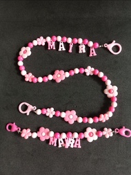 1 set kalung masker anak + konektor anak bisa request nama dan warna