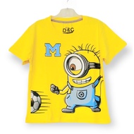 D&C Minion Yellow Football T-Shirt for Boys Size 2-10 Years D&C